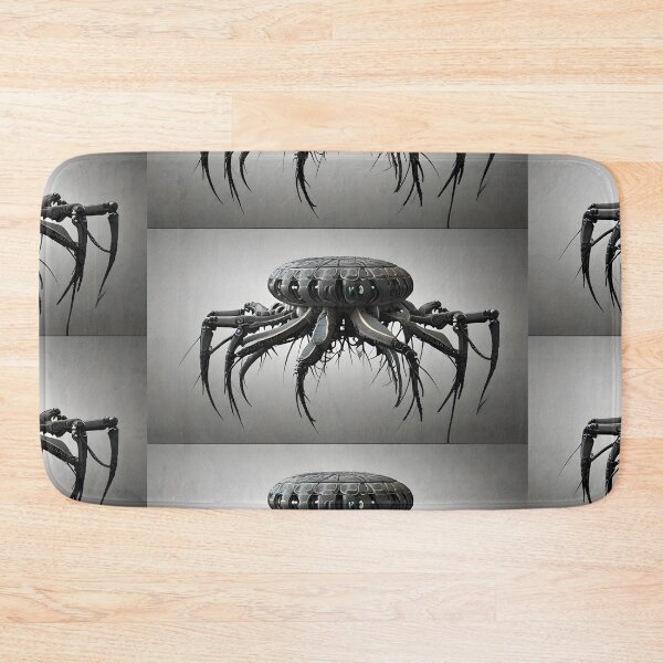 Item preview, UFO Futuristic Cyber Spider Robot | Dark Sci-Fi Mechanical Creature Art designed and sold by Bhaskar Digital Art.