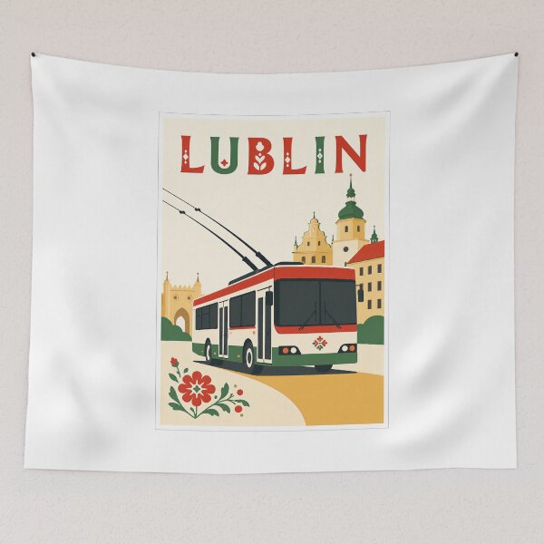 Item preview, Lublin Trolleybus Heritage Travel Poster designed and sold by Beyond Destinations.