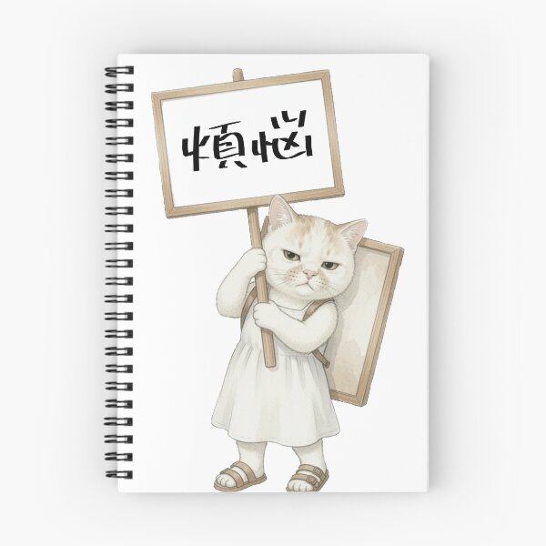 Item preview, Worldly Desires Cat Sign designed and sold by Komatoya.