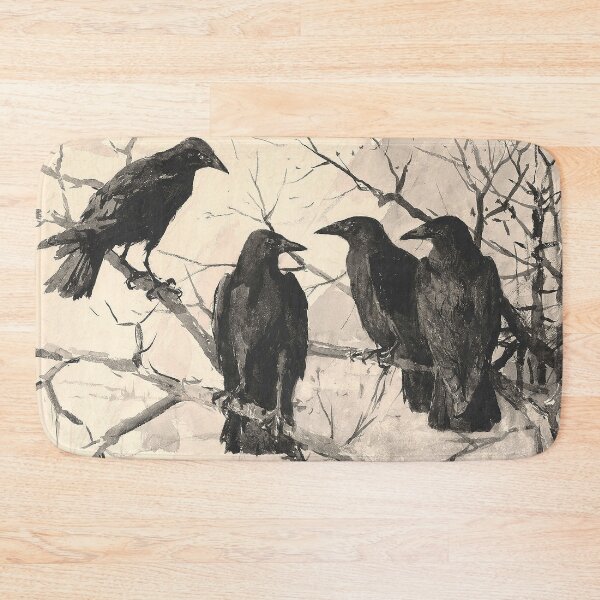 Item preview, Vintage Crows Ravens Winter Tree Gothic Art designed and sold by chaddillard.