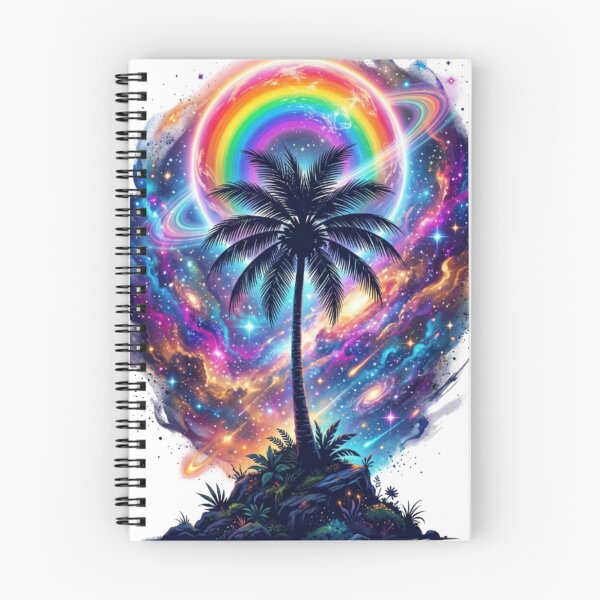 Item preview, Cosmic Palm Tree – Tropical Galaxy Fantasy Tee designed and sold by Artify24.