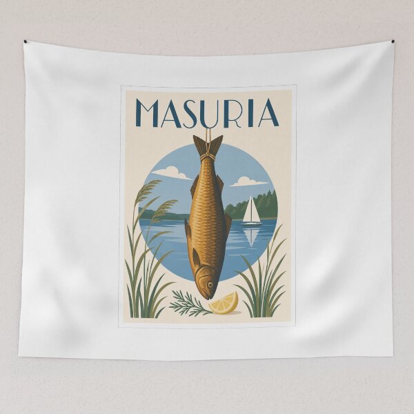 Item preview, Masuria Smoked Fish Travel Poster designed and sold by Beyond Destinations.