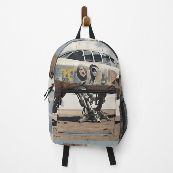 Item preview, UFO Futuristic Walking Aircraft in Desert | Sci-Fi Mechanical Beast | Post Apocalyptic Vehicle Art designed and sold by Bhaskar Digital Art.