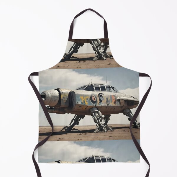 Item preview, UFO Futuristic Walking Aircraft in Desert | Sci-Fi Mechanical Beast | Post Apocalyptic Vehicle Art designed and sold by Bhaskar Digital Art.