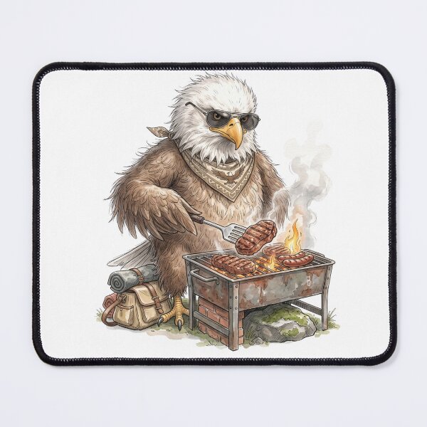 Item preview, Cool Bald Eagle Sunglasses BBQ Grill Master Camping Art designed and sold by BreezifyDesignStudio.