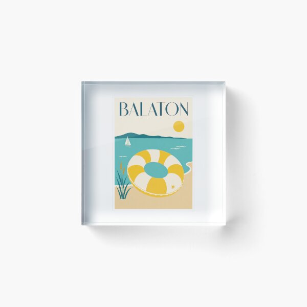 Item preview, Lake Balaton Inflatable Ring Travel Poster designed and sold by Beyond Destinations.