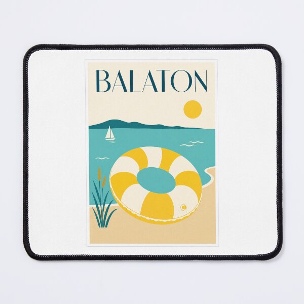 Item preview, Lake Balaton Inflatable Ring Travel Poster designed and sold by Beyond Destinations.