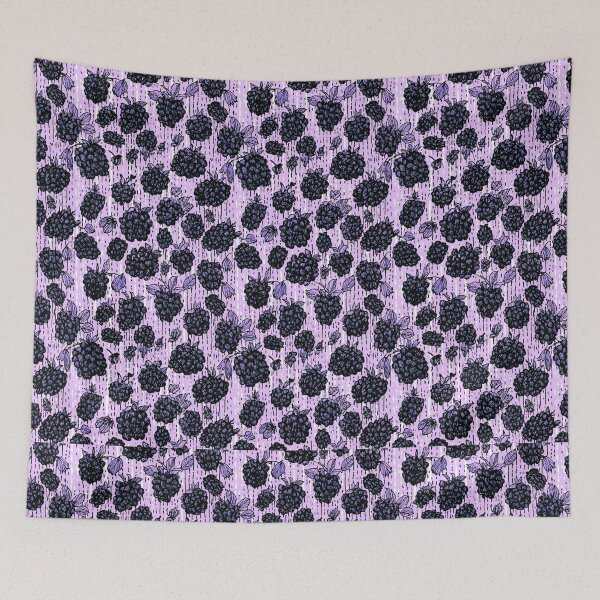 Item preview, Dark Blackberries Pattern Cute Crayon Style designed and sold by VectorForge.
