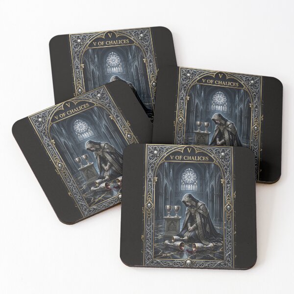 Item preview, Five of Chalices - tarot card designed and sold by Studio77-Gothic.