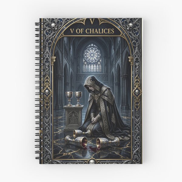 Item preview, Five of Chalices - tarot card designed and sold by Studio77-Gothic.