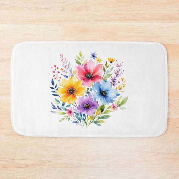 Item preview, Watercolor painted wildflowers designed and sold by trendspatterns.