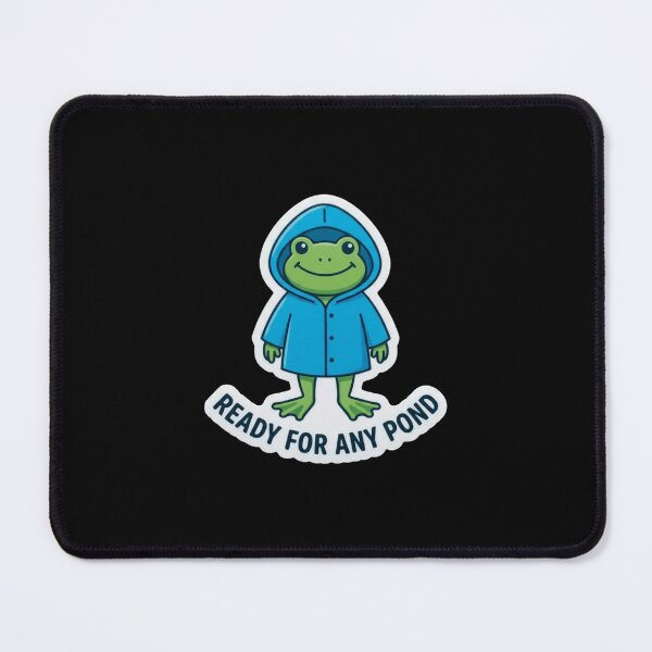 Item preview, Cute Frog in a Blue Raincoat designed and sold by Owcomm.