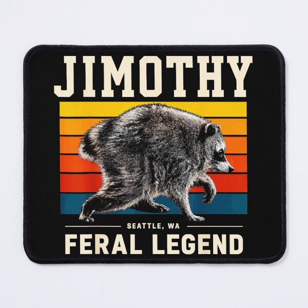 Item preview, Jimothy Feral Legend Seattle Wa Raccoon Wildlife Fan designed and sold by Hugosploosh.