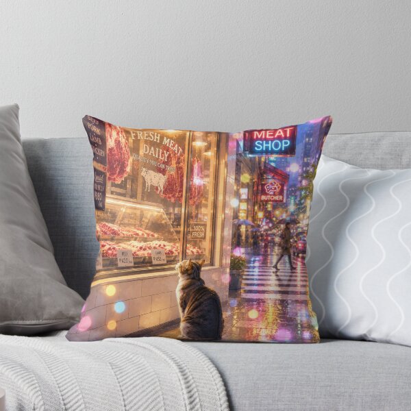 Item preview, Stray Alley Cat at the Meat Shop Window designed and sold by Mindworx21.