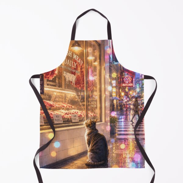 Item preview, Stray Alley Cat at the Meat Shop Window designed and sold by Mindworx21.