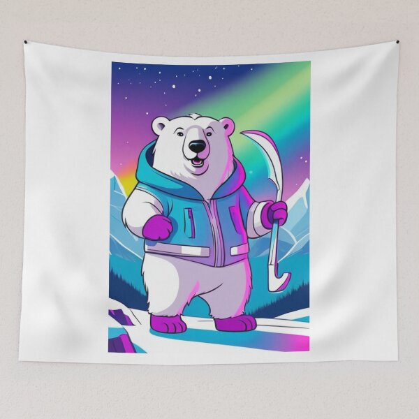 Item preview, Digital Art - Stylized Polar Bear Character, Childlike Science Fiction Universe designed and sold by World-Pets.