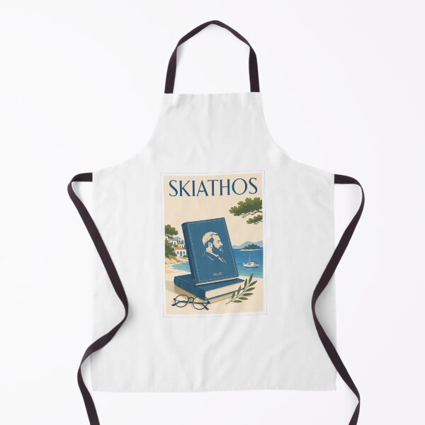 Item preview, Skiathos Papadiamantis Books Travel Poster designed and sold by Beyond Destinations.