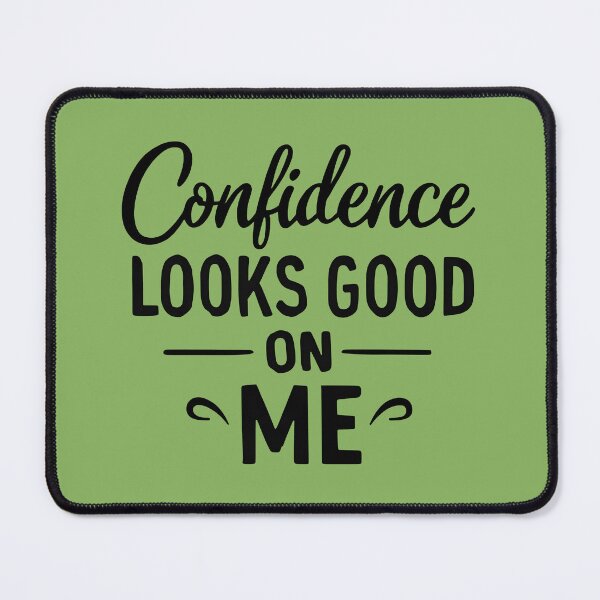 Item preview, Confidence Looks Good on Me – Feminine Inspirational Typography T-Shirt Design designed and sold by KAM-KAM-STORE.