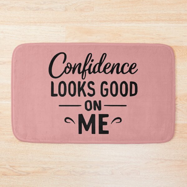 Item preview, Confidence Looks Good on Me – Feminine Inspirational Typography T-Shirt Design designed and sold by KAM-KAM-STORE.