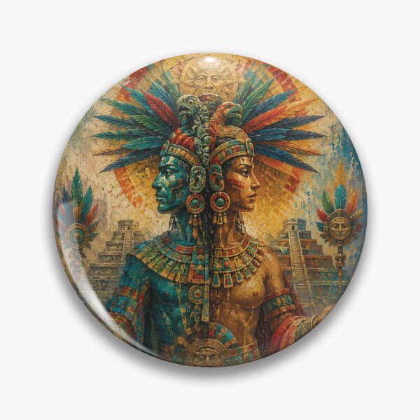 Item preview, Aztec Lord of Duality Ometecuhtli painting. designed and sold by GalleryKauffeld.
