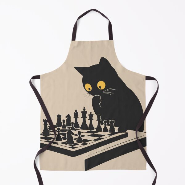 Item preview, Black Cat Playing Chess designed and sold by PurrfectHome.