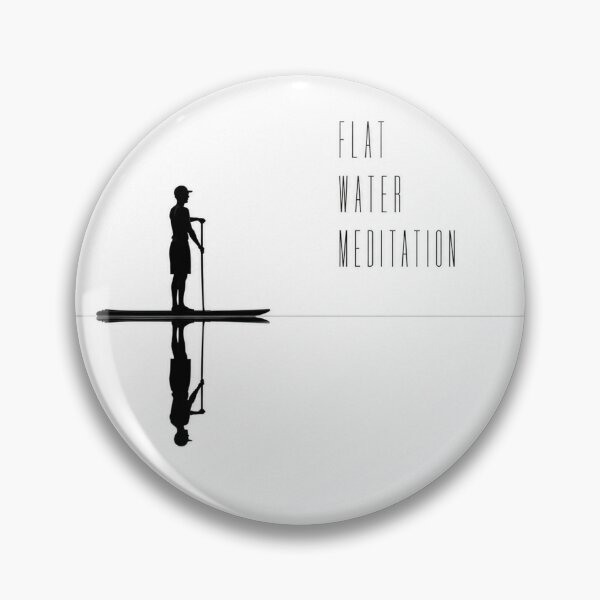 Item preview, Flat Water Meditation Minimalist SUP Silhouette Art Print Sticker Paddle Board Gift designed and sold by sharifex.