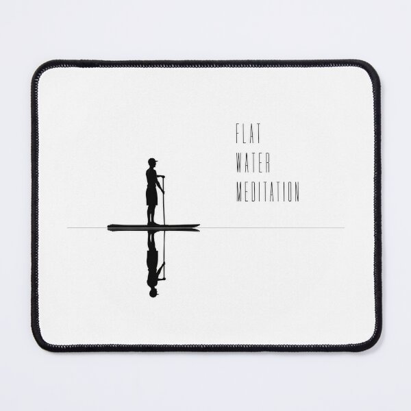 Item preview, Flat Water Meditation Minimalist SUP Silhouette Art Print Sticker Paddle Board Gift designed and sold by sharifex.