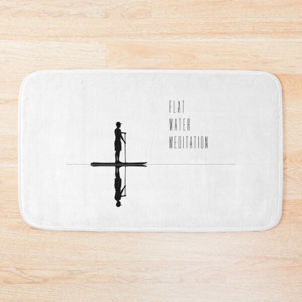 Item preview, Flat Water Meditation Minimalist SUP Silhouette Art Print Sticker Paddle Board Gift designed and sold by sharifex.