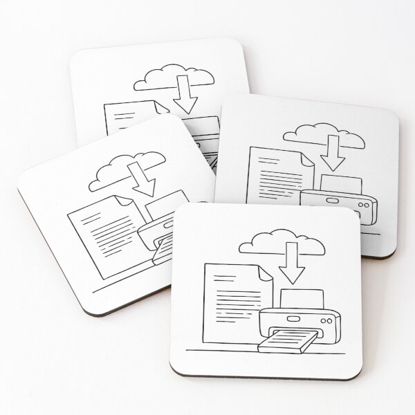 Item preview, A scanned paper next to a printer labeled for cloud upload designed and sold by rasagamastore.