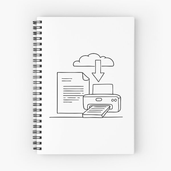 Item preview, A scanned paper next to a printer labeled for cloud upload designed and sold by rasagamastore.