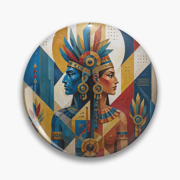 Item preview, Aztec Lord of Duality Ometecuhtli painting. designed and sold by GalleryKauffeld.