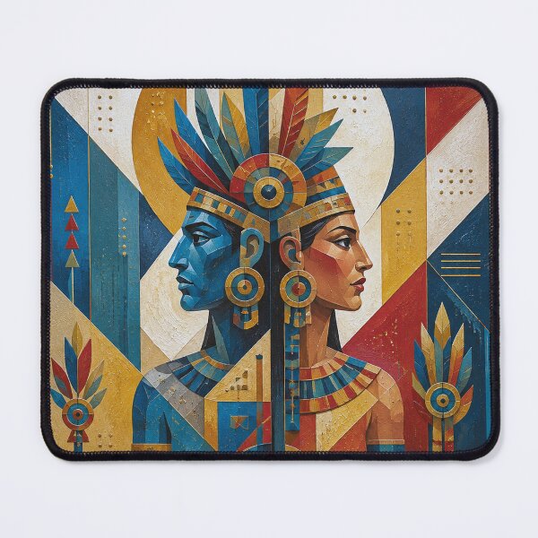 Item preview, Aztec Lord of Duality Ometecuhtli painting. designed and sold by GalleryKauffeld.