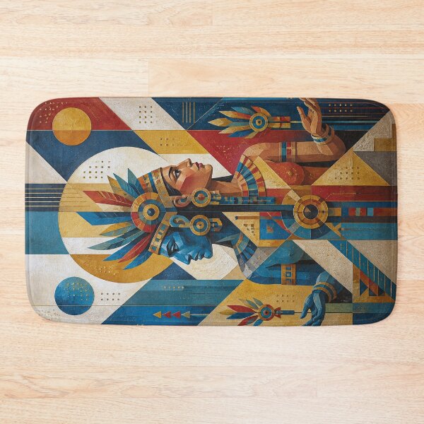 Item preview, Aztec Lord of Duality Ometecuhtli painting. designed and sold by GalleryKauffeld.