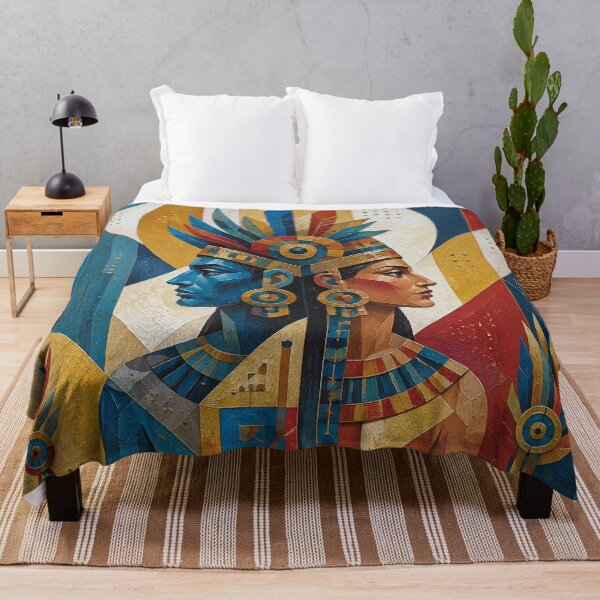Item preview, Aztec Lord of Duality Ometecuhtli painting. designed and sold by GalleryKauffeld.