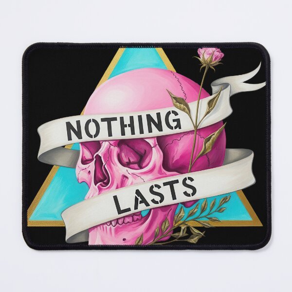 Item preview, Nothing Lasts Pink Skull and Dead Flowers designed and sold by nuel-art.