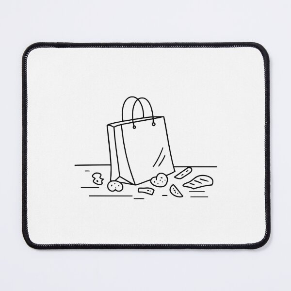 Item preview, A shopping tote tipped over with groceries spilled out designed and sold by rasagamastore.