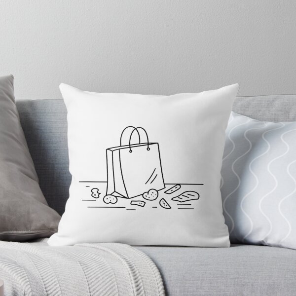 Item preview, A shopping tote tipped over with groceries spilled out designed and sold by rasagamastore.