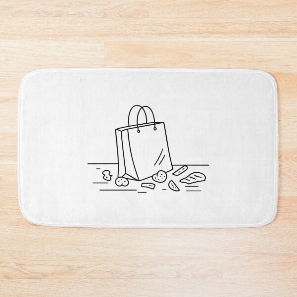 Item preview, A shopping tote tipped over with groceries spilled out designed and sold by rasagamastore.