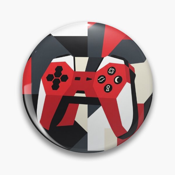Item preview, Geometric Red Gaming Controller - Abstract Gamer Art designed and sold by Dzblack.
