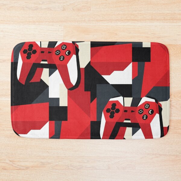 Item preview, Geometric Red Gaming Controller - Abstract Gamer Art designed and sold by Dzblack.
