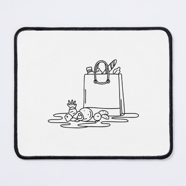 Item preview, A grocery bag fallen over beside scattered items designed and sold by rasagamastore.