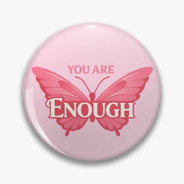Item preview, You Are Enough Butterfly Wings Affirmation designed and sold by PunchDrop.