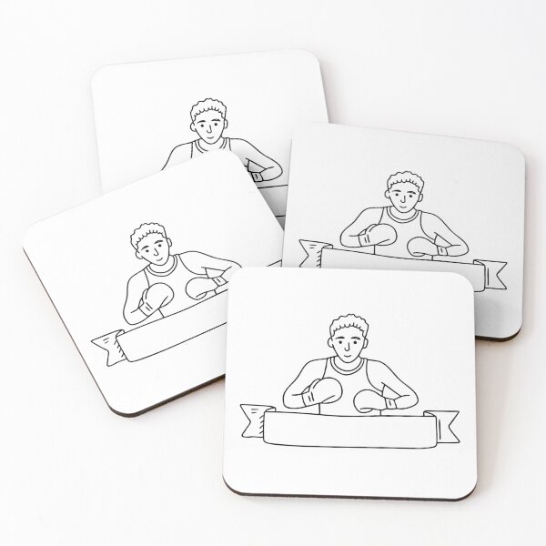 Item preview, A poster silhouette of a boxer captured mid uppercut designed and sold by rasagamastore.