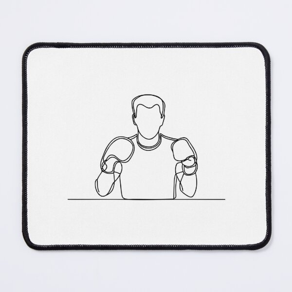 Item preview, A punching pose silhouette shown on a gym backdrop designed and sold by rasagamastore.