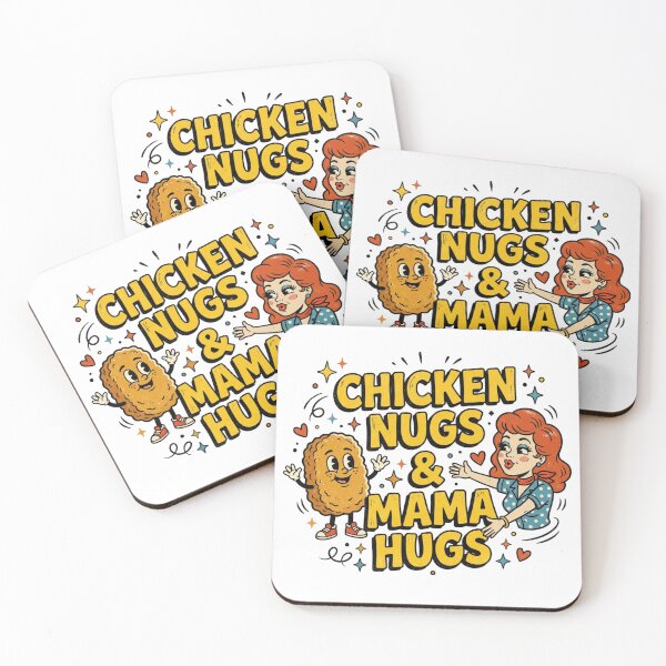 Item preview, Chicken Nugs & Mama Hugs Retro Cute Mom Life designed and sold by raedattia.
