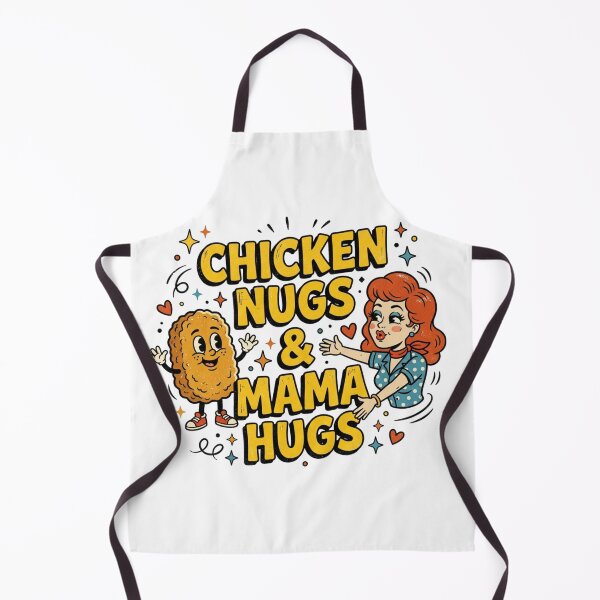 Item preview, Chicken Nugs & Mama Hugs Retro Cute Mom Life designed and sold by raedattia.