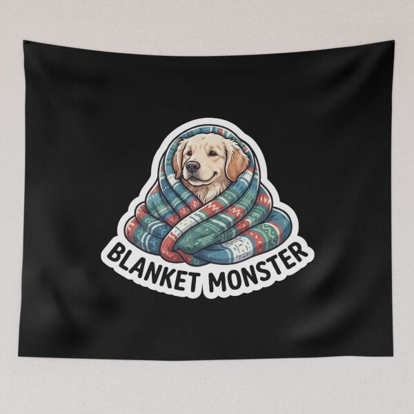 Item preview, Cute Golden Retriever Wrapped In Cozy Blanket designed and sold by Owcomm.