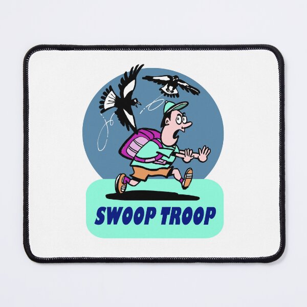 Item preview, Funny swooping magpie hiking hazard cartoon designed and sold by Al Benge.