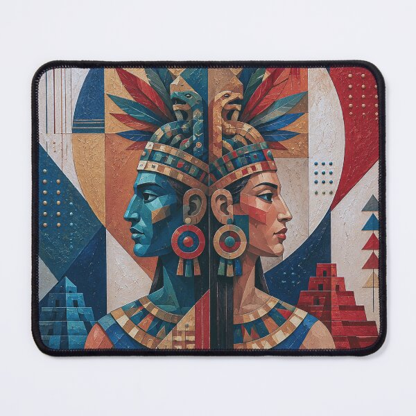 Item preview, Ometecuhtli, Aztec Lord of Duality painting. designed and sold by GalleryKauffeld.