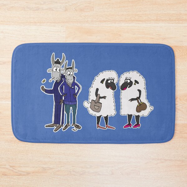 Item preview, Funny Goats and Sheep Couple Sticker | Tracksuit GOATs and Fashion Ewes Cartoon designed and sold by MyxaART.